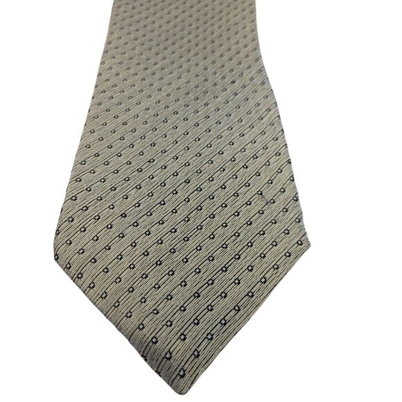 GIORGIO ARMANI Men's 100% Silk Necktie ITALY Designer Geometric Brown - Picture 4 of 10